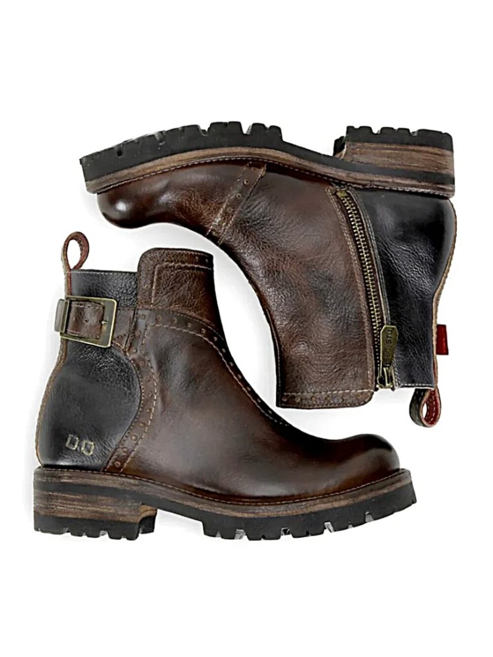 BED/STU Brianna Ankle Booties Teak Rustic - Picture 4 of 8